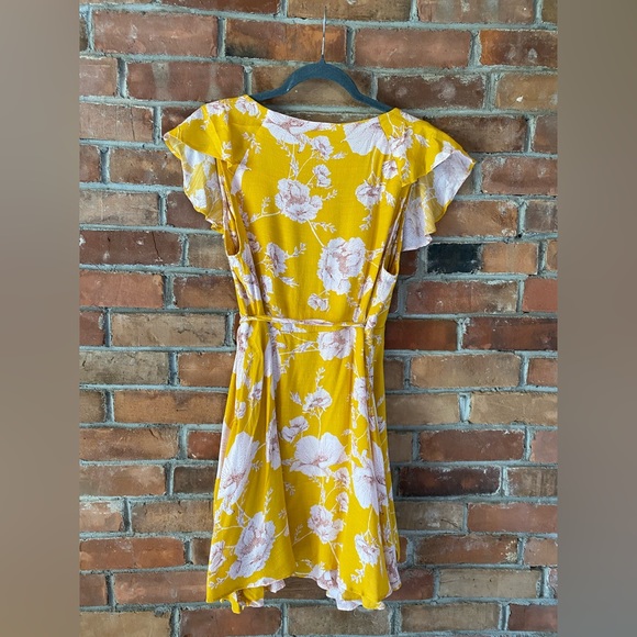 FREE PEOPLE NWTs French quarter yellow floral print mini dress size medium - Picture 8 of 10